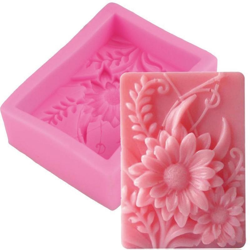 Soap Making Experiment - Molde de silicona 3D cuadrado con