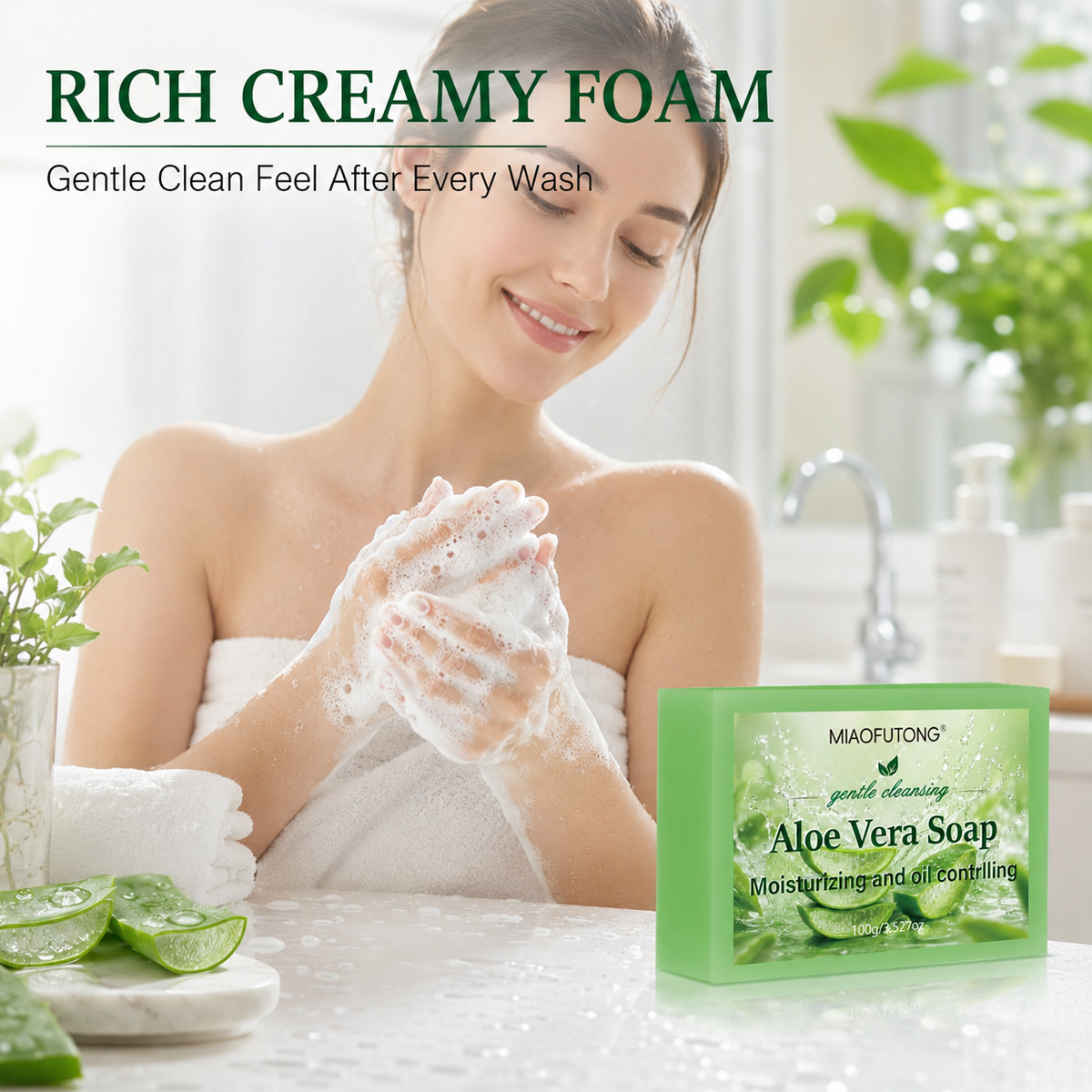 Jabón artesanal 4 en 1 de aloe - Essential Oil Soap reseña y precio