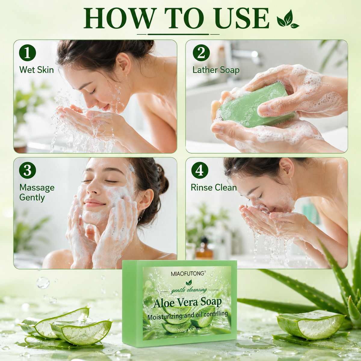 Jabón artesanal 4 en 1 de aloe - Essential Oil Soap reseña y precio